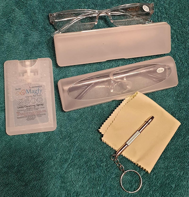 iMagfy Reading Glasses for Men & Women – Lightweight, Scratch Resistant, Anti-Glare, HD Lens – Includes Pocket Lens Spray – Pack of 2 (+1.00 to +3.00) for Computer, Mobile & TV - Image 3