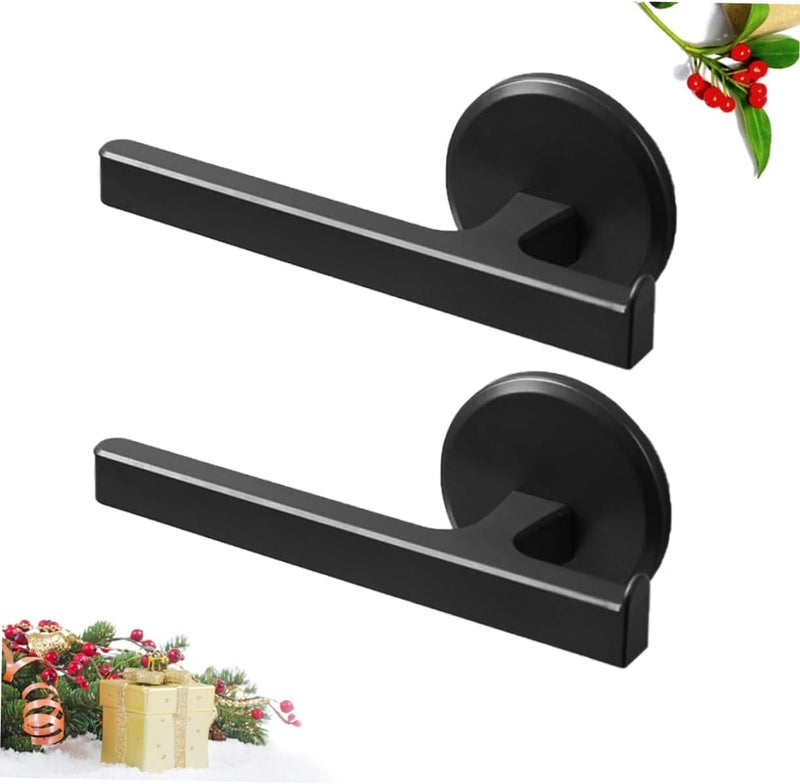 DOITOOL 2pcs Wall Mounted Towel Rack Punch Bathroom Holder for Space-Saving Towel Storage Black Design for Kitchen Utensils - Image 4