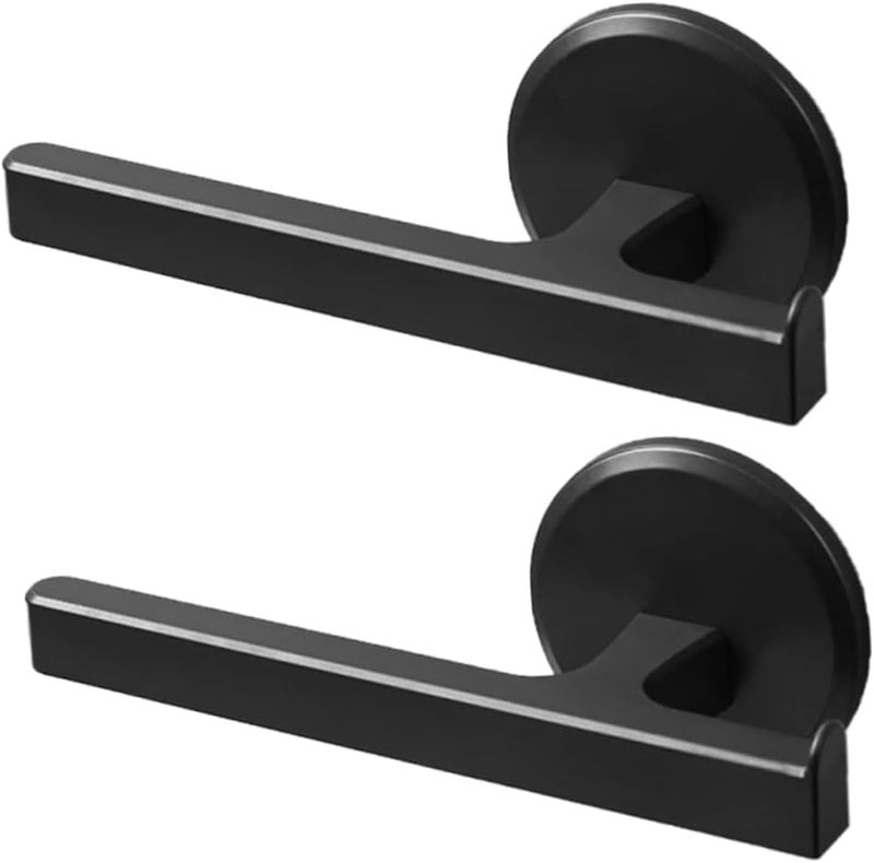 DOITOOL 2pcs Wall Mounted Towel Rack Punch Bathroom Holder for Space-Saving Towel Storage Black Design for Kitchen Utensils - Image 1