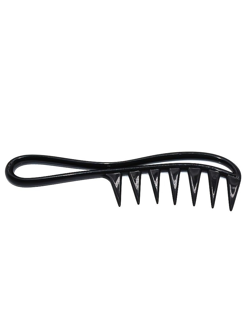 مشط شعر بلاستيكي واسع الأسنان لفك تشابك وتدليك الشعر المجعد - مثالي لتصفيف الشعر والعناية بتجعيده - Image 2