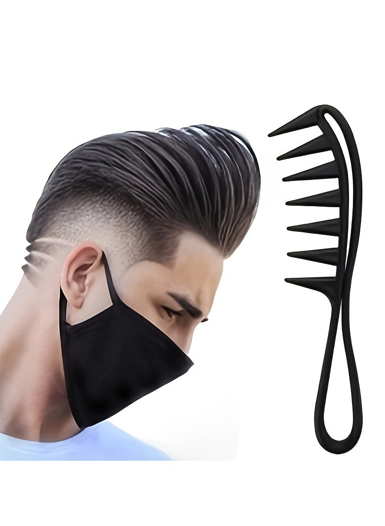 مشط شعر بلاستيكي واسع الأسنان لفك تشابك وتدليك الشعر المجعد - مثالي لتصفيف الشعر والعناية بتجعيده - Image 3