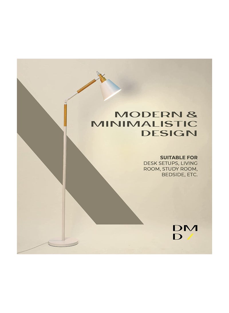Daamudi Nordic Wooden Floor Lamp By Daamudi - White  - Image 3