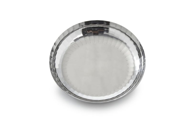 Expresso Stainless Steel Heavy Gauge Deep Wall Snack Plates | Mirror Finish | Rust-Resistant | Durable Steel Serving Plates for Snacks, Meals, Thali | Dishwasher Safe 18cm Dia (Pack of 1) - Image 3