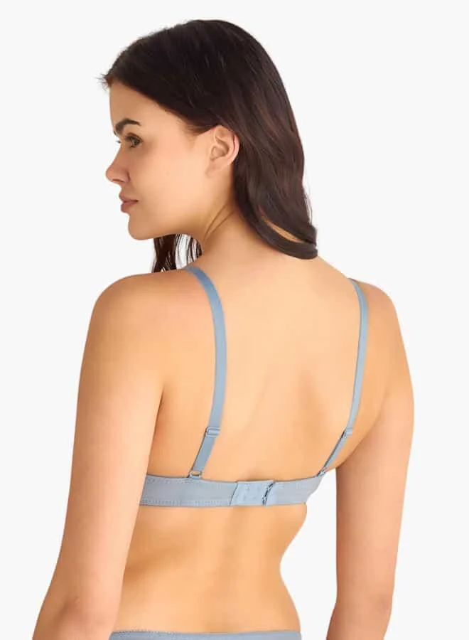 Splash FAV Lace Detail Bra with Hook and Eye Closure