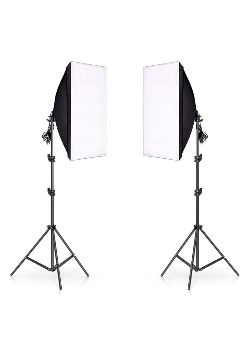 Photography Softbox Studio Kit Rectangle Continuous SoftBox Lighting Bundle [50x70cm Softbox *2pcs] & [Light Holder Stand *2pcs] Photo Studio Equipment Set - pzsku/Z3351E49B2D17182DC450Z/45/_/1676539631/a48d89ba-845c-48d9-8955-ce5948106301