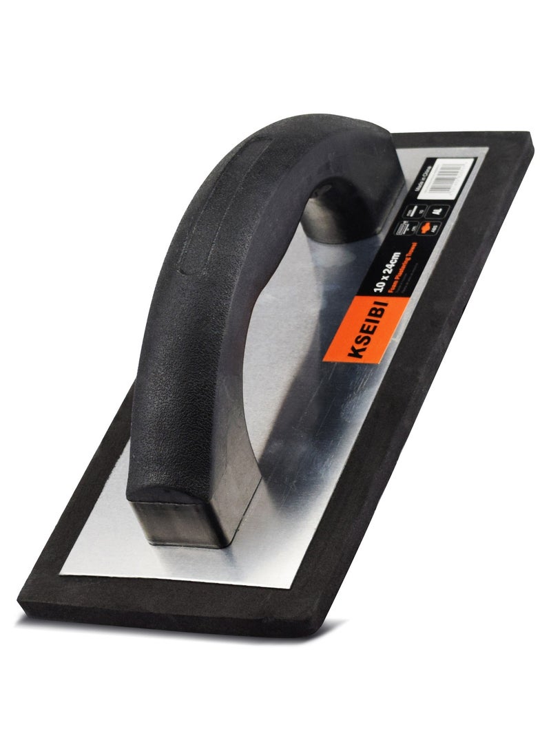 KSEIBI Eva Plastering Trowel/Black, "10x23CM, Rubber Sponge, Tile Renovation Tool for Smoothing and Packing Grout, Tile Cleaning, Tile Repair, Professional Tile Installation and DIY Home Improvement.  - Image 1