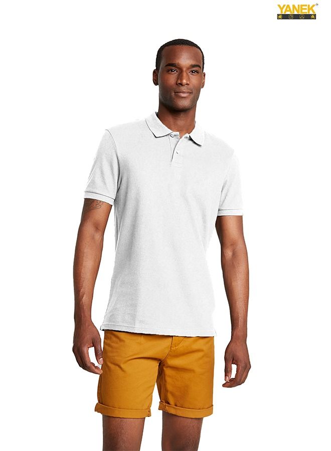 يانيك قميص بولو رجالي ذو قصة عادية، تي شيرت ممتاز بنصف كم - Image 4