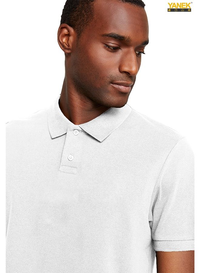 يانيك قميص بولو رجالي ذو قصة عادية، تي شيرت ممتاز بنصف كم - Image 2
