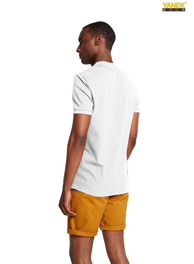 يانيك قميص بولو رجالي ذو قصة عادية، تي شيرت ممتاز بنصف كم - Image 3