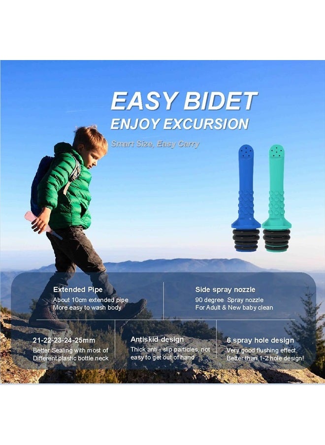TONELIFE - 3PCS-Pack Portable Bidet Pipe for Toilet, Universal Travel Bidet Compatible with Your Plastic Bottle - Handheld Shattaf for Personal Hygiene, Cleaning, Washing, Outdoor, Camping, Driver,Postpartum - Image 1