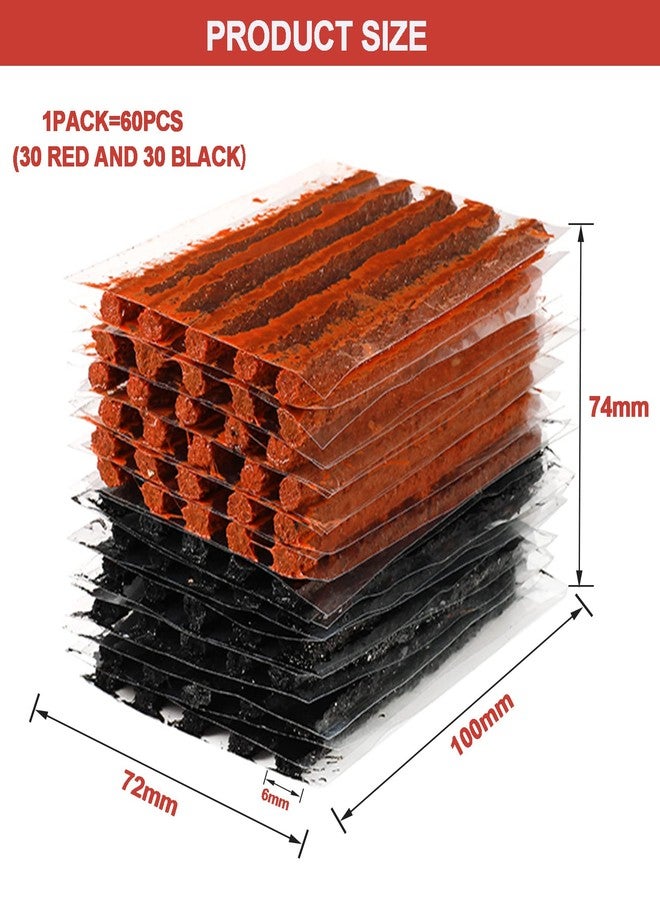 PUIBERS 60 Pcs Tire Repair Plugs, Tire Repair Gum for Tubeless Tire Puncture,Tire Repair Strings Rubber Plug Tool for Car, RV, SUV, ATV, Motorcycle, Truck,Tractor - Image 5