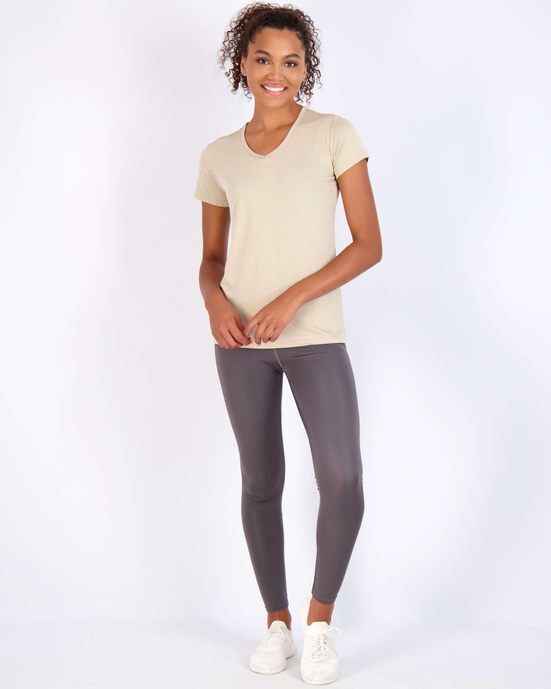 REALESSENTIALS Real Essentials 5 Pack: Women's Dry Fit Short Sleeve V Neck Workout Top - Fitness Pilates Gym Athletic Yoga T-Shirt (Plus Available), Set 12, S - Image 5