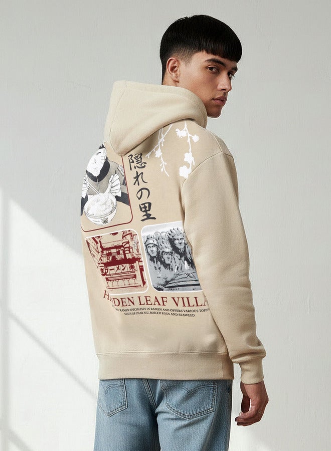 SP Characters Men Oversized Naruto Print Hoodie - Image 3