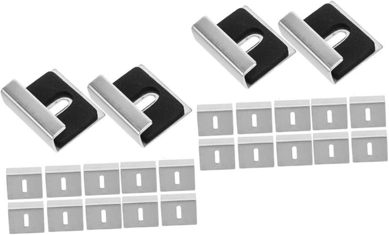 Jojofuny 5 حزمة مشابك مرآة متينة لتركيب الزجاج بدون إطار أقواس مثبتة سهلة التركيب - Image 2