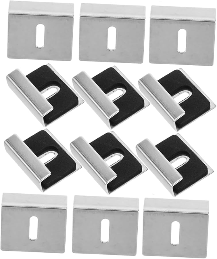 Jojofuny 5 حزمة مشابك مرآة متينة لتركيب الزجاج بدون إطار أقواس مثبتة سهلة التركيب - Image 3