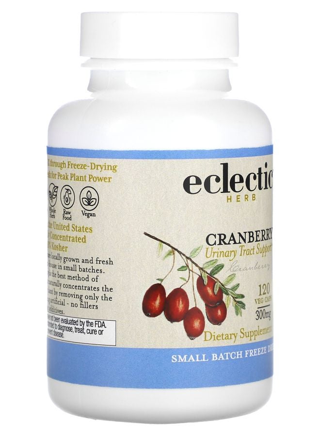 Eclectic Herb Freeze Dried Cranberry 120 Veg Caps (300 mg per Capsule) - Image 2