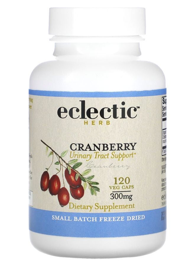 Eclectic Herb Freeze Dried Cranberry 120 Veg Caps (300 mg per Capsule) - Image 1