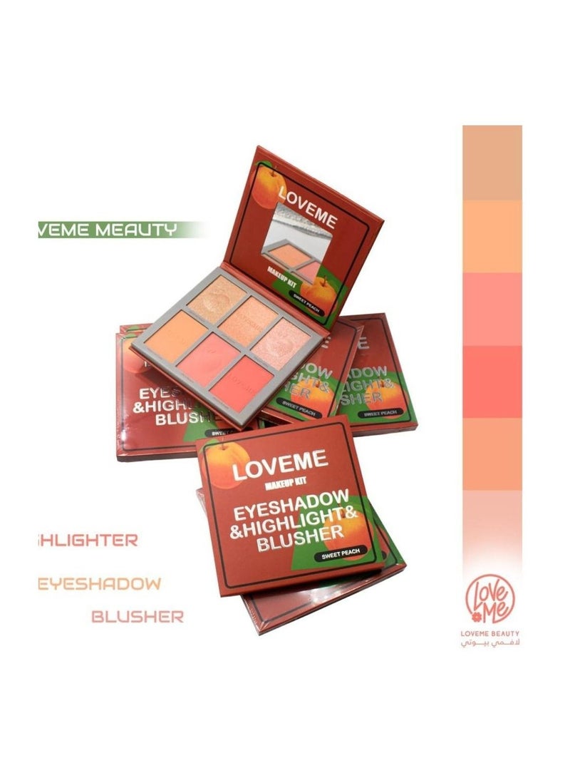 ظلال عيون وهايلايتر وأحمر خدود