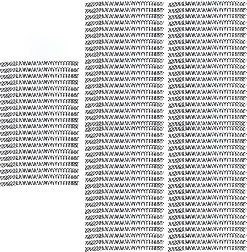 Acouto 100 Pcs Spiral Binding Coils 48 Teeth, 4: Pitch, 14.3mm, Fits Up to 115 Sheets, for Letter Size Documents (Black) - Image 2