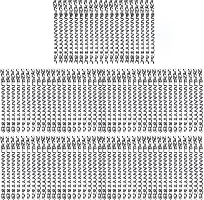 Acouto 100 Pcs Spiral Binding Coils 48 Teeth, 4: Pitch, 14.3mm, Fits Up to 115 Sheets, for Letter Size Documents (Black) - Image 4