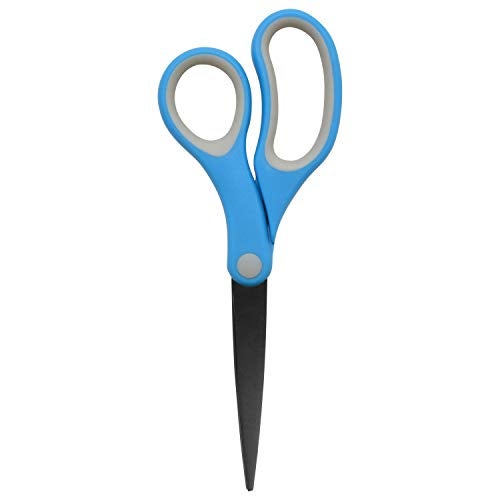 Westcott 55850 8-Inch Non-Stick Titanium Scissors For Office and Home, Blue/Gray, 4 Pack - Image 4