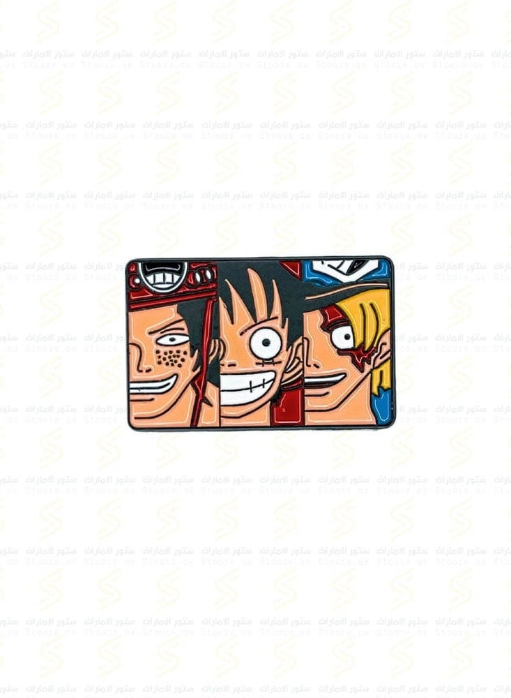 Acnor Anime brothers pin One Piece Three Brothers Sticker for Mobile, Laptop, I pad, Backpacks, Jackets, and Collectors Walls, Doors, Cars, Trucks, Motorcycles, Boats & Laptops - Image 1