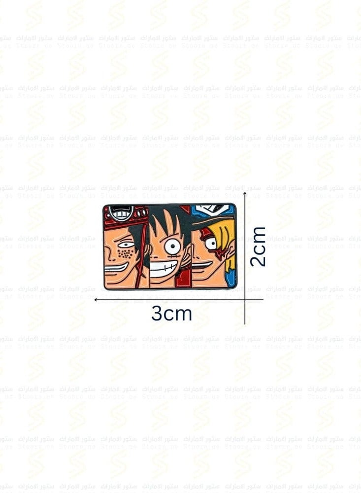 Acnor Anime brothers pin One Piece Three Brothers Sticker for Mobile, Laptop, I pad, Backpacks, Jackets, and Collectors Walls, Doors, Cars, Trucks, Motorcycles, Boats & Laptops - Image 2