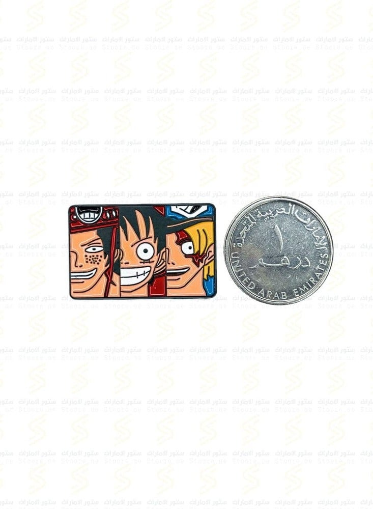 Acnor Anime brothers pin One Piece Three Brothers Sticker for Mobile, Laptop, I pad, Backpacks, Jackets, and Collectors Walls, Doors, Cars, Trucks, Motorcycles, Boats & Laptops - Image 3