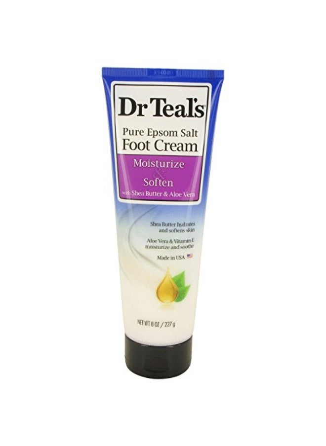 Dr Teal's Dr Teal's Pure Epsom Salt Foot Cream Pure Epsom Salt Foot Cream with Shea Butter & Aloe Vera & Vitamin E By Dr Teal's Perfume for Women 8 oz Pure Epsom Salt Foot Cream with Shea Butter & Aloe Vera & Vitamin E (Strong practicability) 