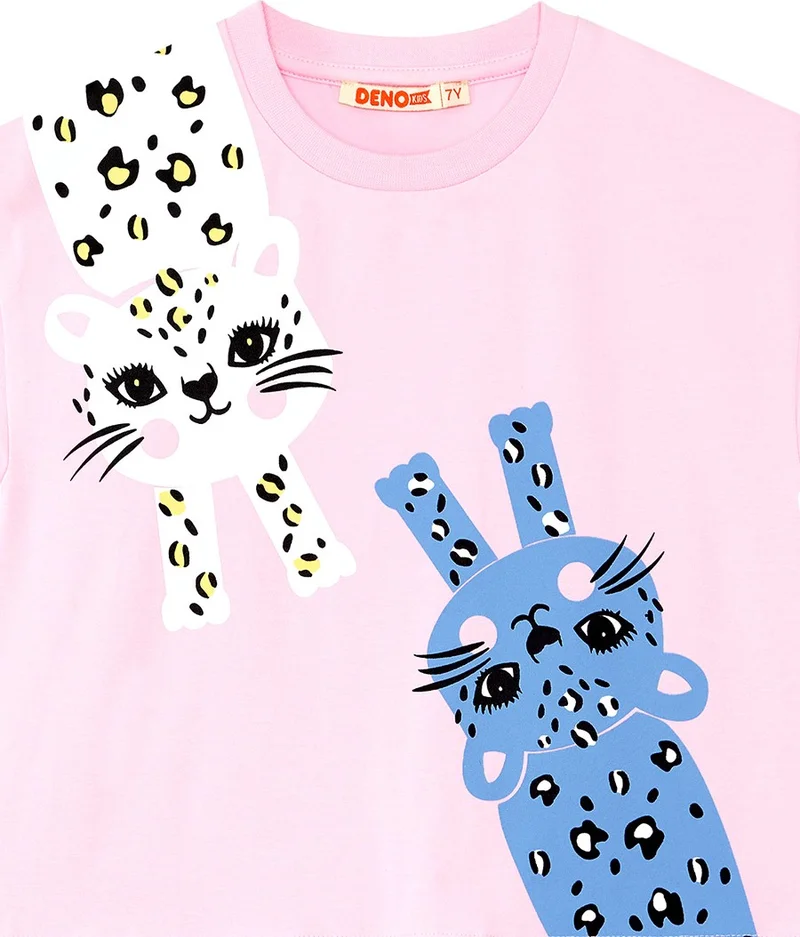 Denokids Mischievous Cats Girl Dress