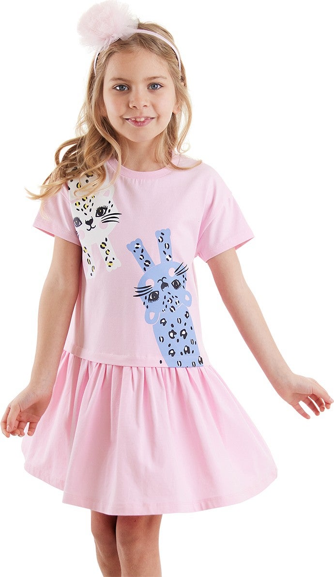 Denokids Mischievous Cats Girl Dress  - Image 1