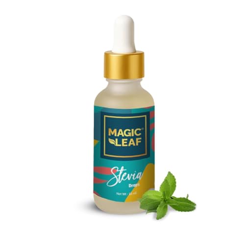 Magic Leaf Sugar Free Stevia Drops, 10 ml (Pack of 1), Natural Origin Sweetener with Stevia Leaf Extract, for Weight Watchers, Zero Calorie, Non GMO, Stevia Based Liquid Sweetener - Image 1
