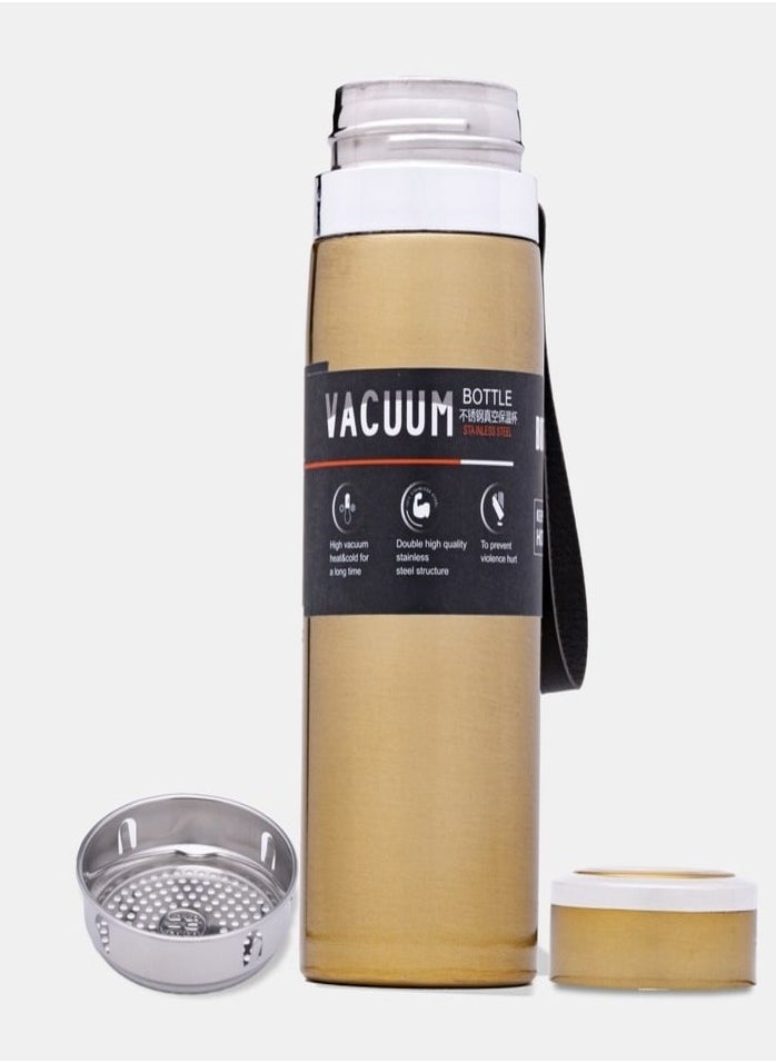 Generic - A 800ml gold stainless steel thermal mug - VACUUM SPORTS. - Image 1