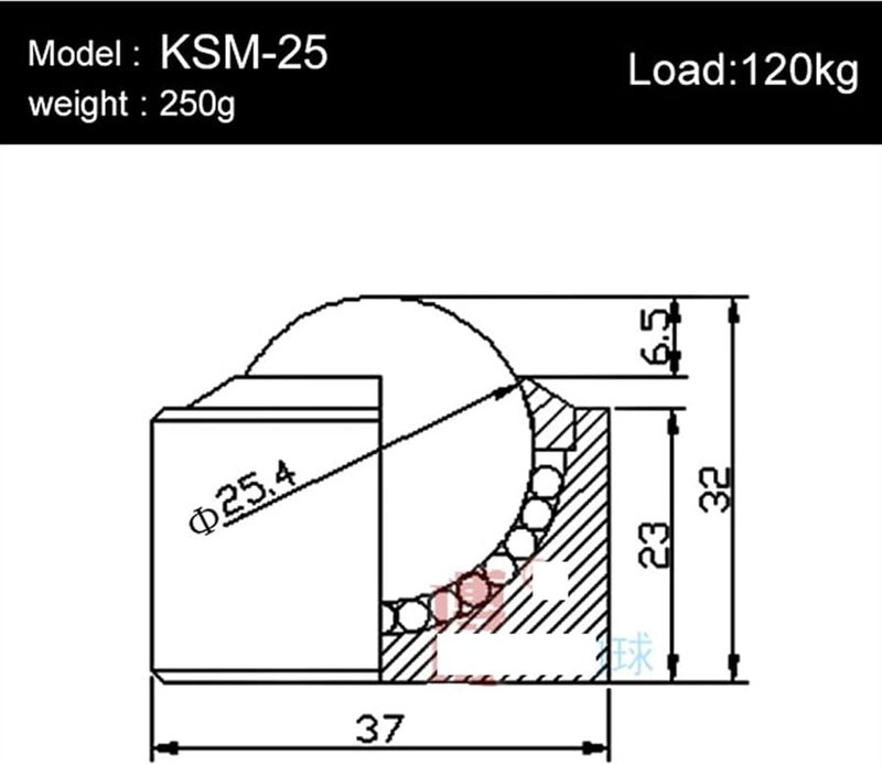 KSM 25 Nylon Ball Casters Mute Universal Wheels High Bearing Flexible Durable Hardware - Image 3