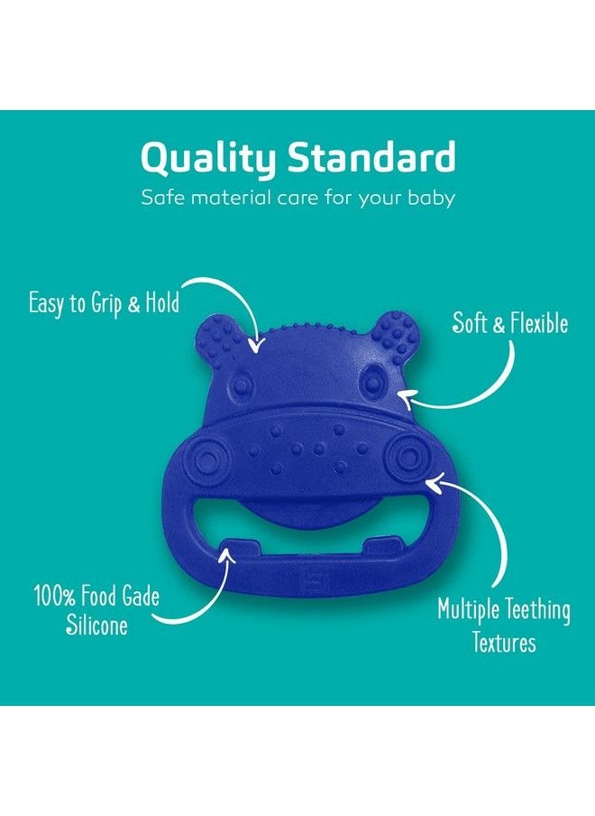BuddsBuddy - 100% Bpa Free Soft Silicone Baby Teether For 3 To 6 Babies (Zuzu Multicolor Pack Of 2) - Image 1