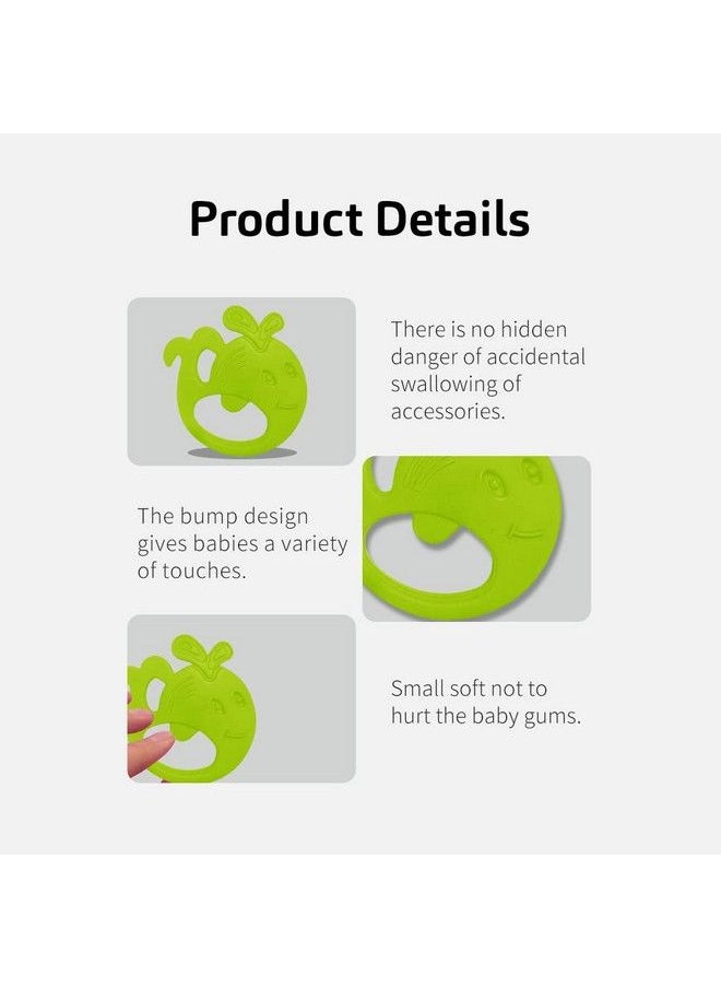 BuddsBuddy 100% Bpa Free Soft Silicone Baby Teether For 3 To 6 Babies (Zuzu Multicolor Pack Of 2)  - Image 4