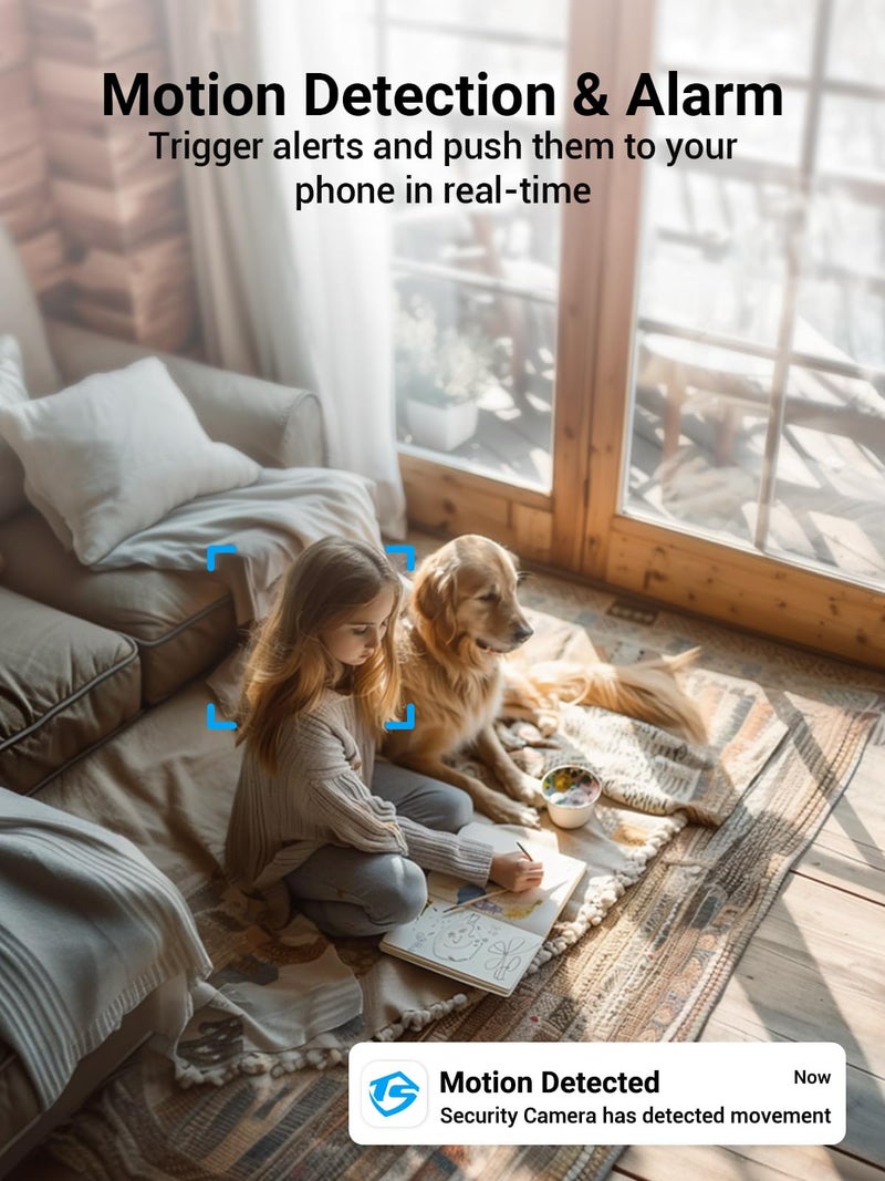 Rocktone Security Camera Indoor Outdoor, 5G & 2.4G WiFi Cameras for Home, Baby/Elder/Nanny/Dog/Pet Camera with Phone App, Spotlight, Color Night Vision, 2-Way Audio, 24/7, SD/Cloud Storage, Works with Alexa - Image 4