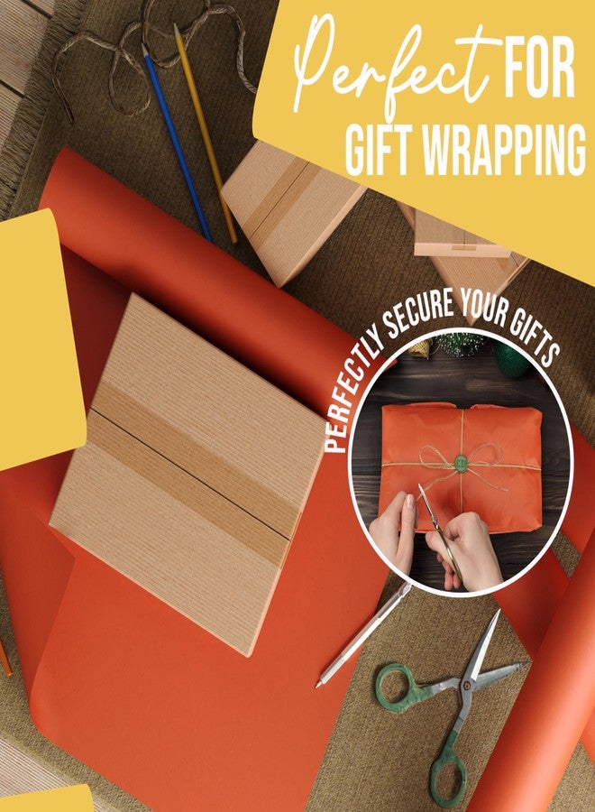 Crown Display Orange Kraft Paper Roll 17.75" X 1320" (110' Ft) Colored Paper Roll - Kraft Wrapping Paper Perfect as Shipping Paper - Packing Paper Roll - Craft Supplies - Craft Paper Roll - Image 5