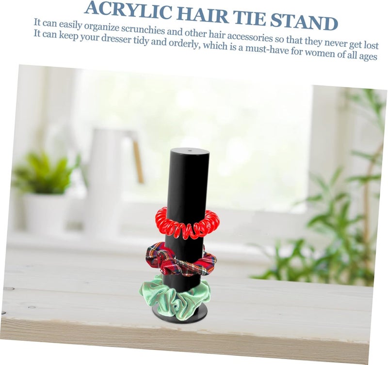 Acrylic Hair Tie Holder Stand Ponytail Holder Organizer Hairband Display Rack - Image 2