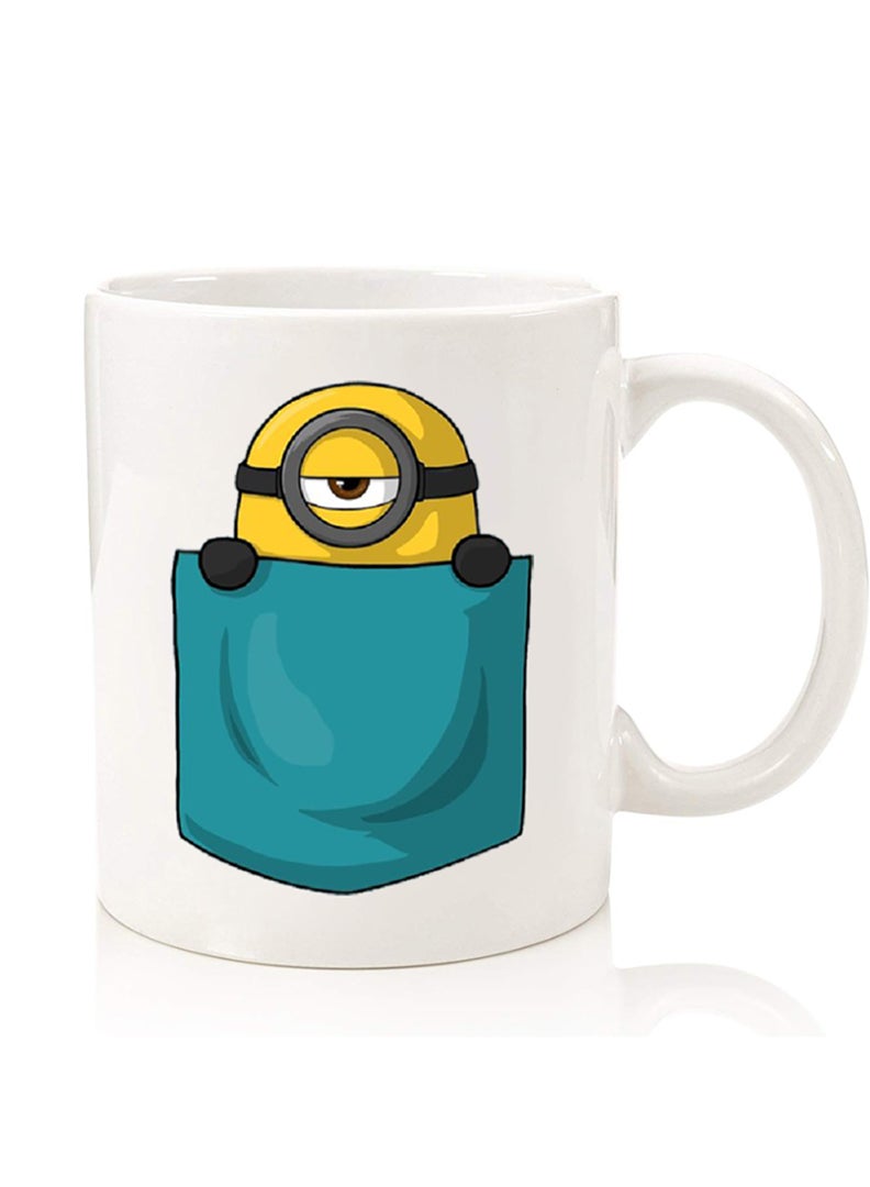Theodor Premium Quality Two Sided Printed Coffee Mug Tea Cup For Home Office, Kids Men Women Minion Pocket - Image 1