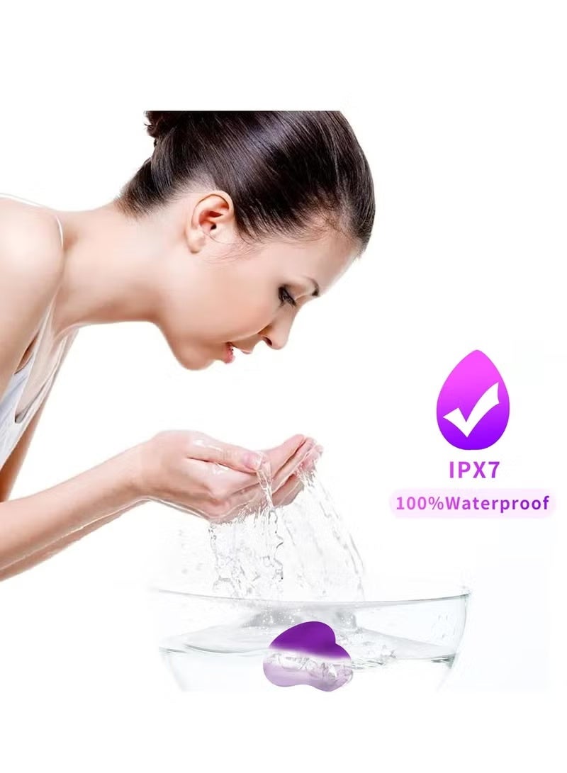 Compact Vibrating Face & Eye Massager, Mini Ring Personal Massager for Facial Muscle Firming, Anti-Aging, Dark Circle Relief, Eye Puffiness & Fatigue,Purple - Image 2