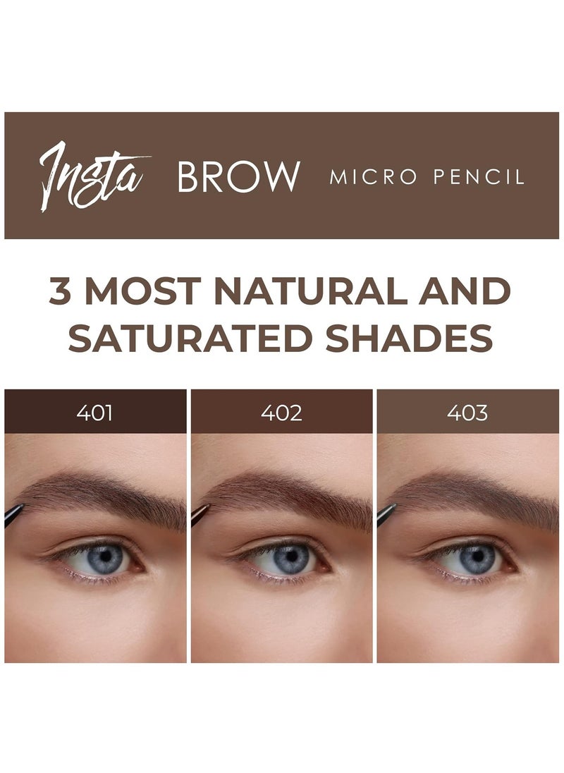 LAMEL - Lamel Micro Brow Pencil 402 Chocolate 0.12gm - Image 1