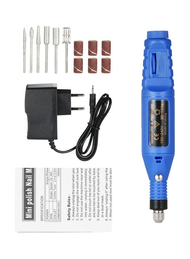 NIBEMINENT Mini Electric Grinder Set Blue/Black/Silver  - Image 1