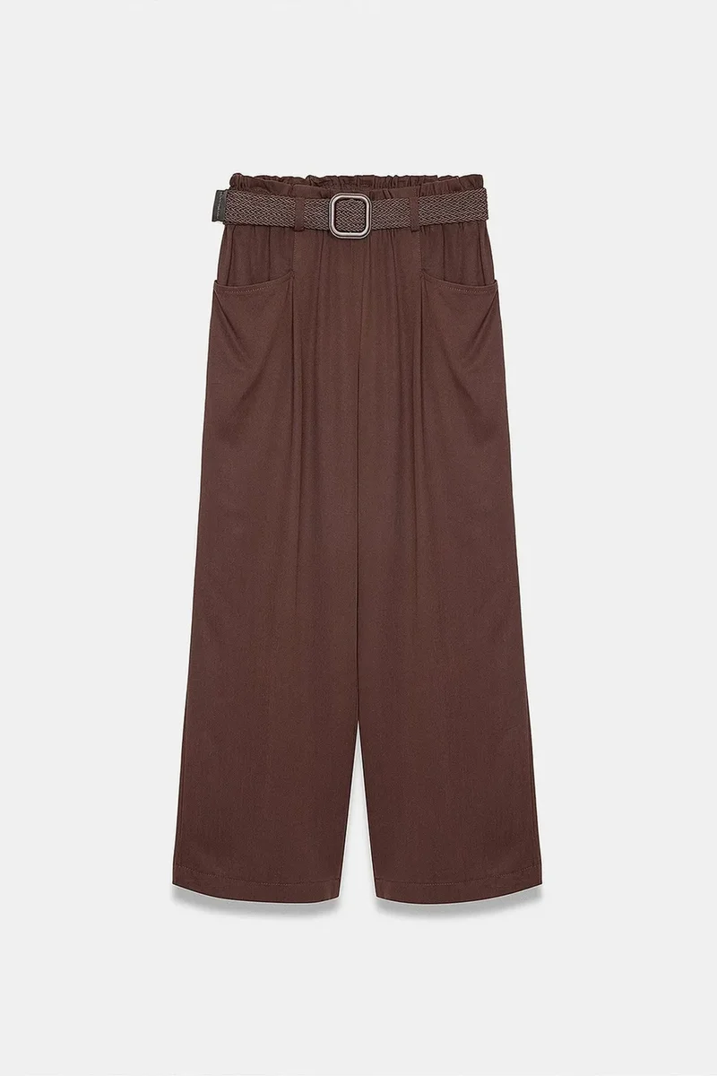 Dilvin Coffee Brown DILVIN Tencel Pants for Women | Best Price UAE