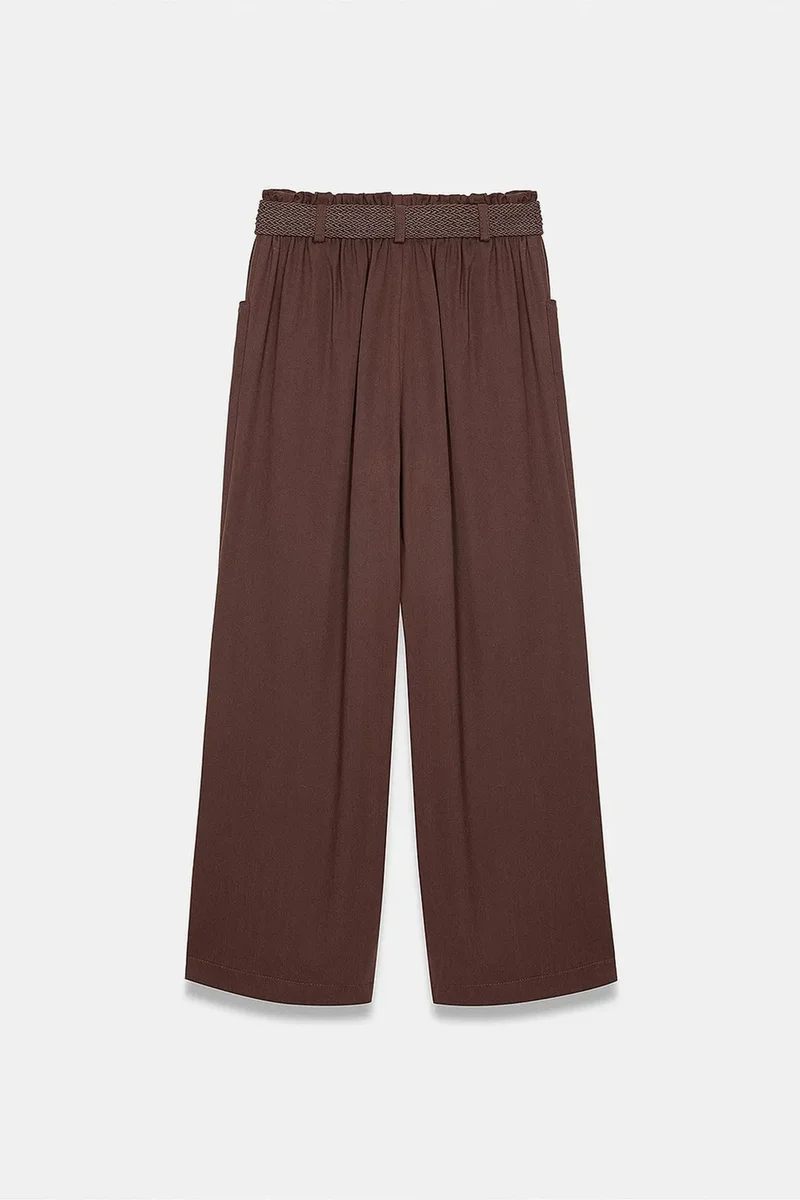 Dilvin Coffee Brown DILVIN Tencel Pants for Women | Best Price UAE