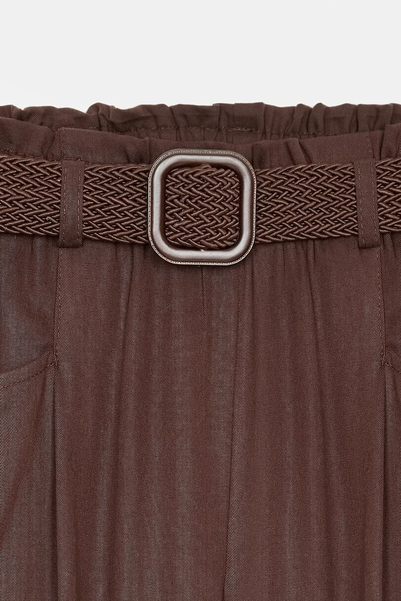 Dilvin Coffee Brown DILVIN Tencel Pants for Women | Best Price UAE