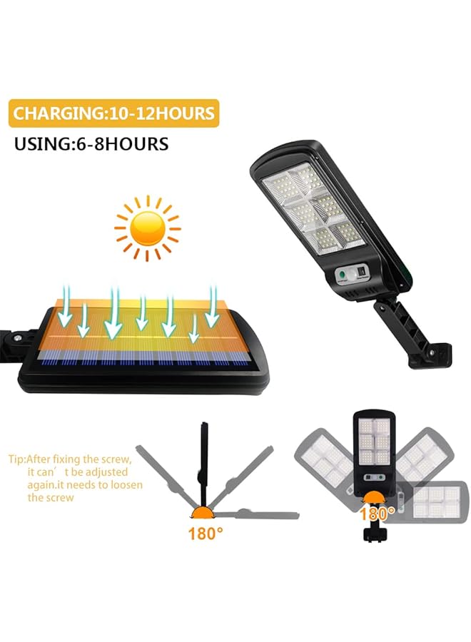 erorex Solar Street Lights Outdoor 96Led Solar Parking Lot Lights Remote Control Security Solar Motion Sensor Light With 3 Lighting Modes For Garden Street Patio Path Yard 2 Pack - Image 5