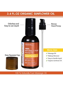 Natural Solution Natural Solution 100% Naturally Pure Massage Oil,for Aromatherapy Relaxing Massage,Organic Sunflower Oil,Jojoba Oil & Olive Oil,Hair & Skin Care Benefits,Moisturizing & Nourishing - 3.4 oz  - Image 2