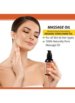 Natural Solution Natural Solution 100% Naturally Pure Massage Oil,for Aromatherapy Relaxing Massage,Organic Sunflower Oil,Jojoba Oil & Olive Oil,Hair & Skin Care Benefits,Moisturizing & Nourishing - 3.4 oz  - Image 3