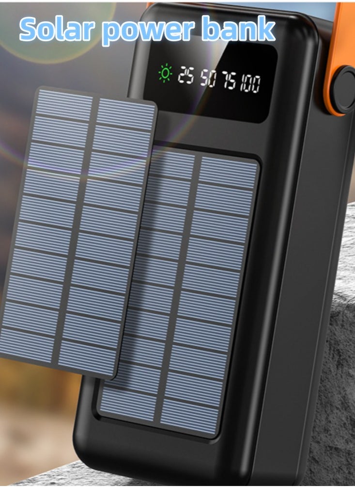 Generic - 30000mAh Dual Use Solar Power Bank With Super Large Capacity and Long Battery Life, Equipped With Four Wires,Essential for Outdoor Camping, Suitable For Apple, Huawei, Samsung, etc - Image 1